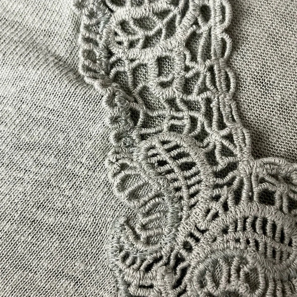 Ralph Lauren Linen Black Label Flutter-Green M Crochet Beach Boho Preppy Costal - Picture 10 of 11